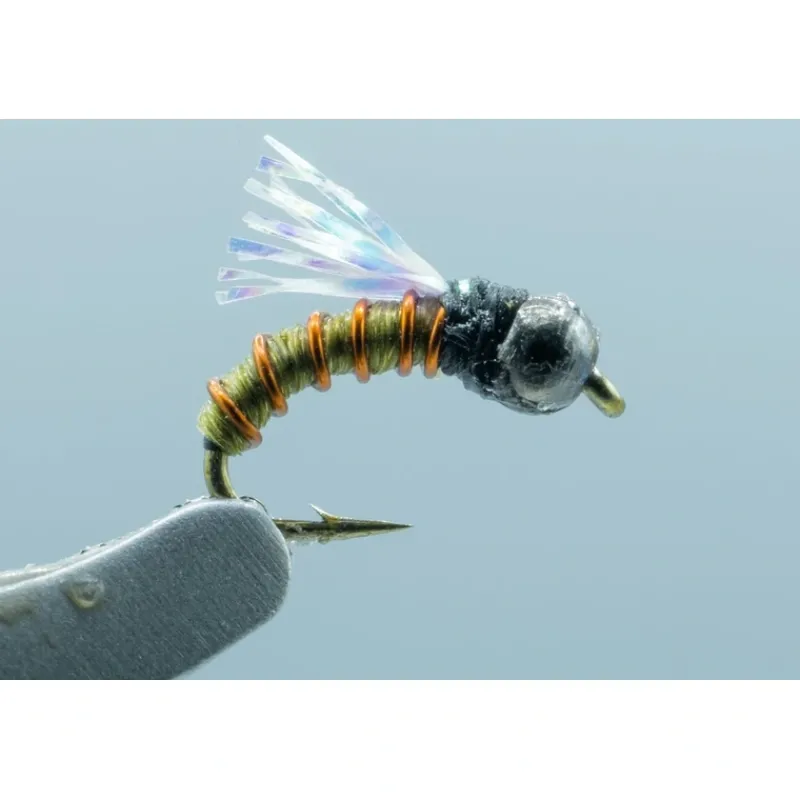 Fly Fishing^ Crystal Dip Bead Olive #18 - Your Premium Fishing Gear Store Rods Lines Baits Accessories