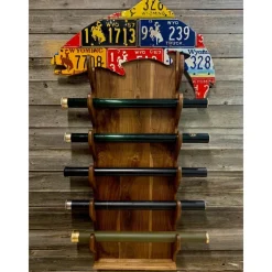 Rods^ Custom Trout Rod Rack - Walnut - Your Premium Fishing Gear Store Rods Lines Baits Accessories