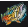 Fly Fishing^ DeYoung Brown Rising Color Sticker - Your Premium Fishing Gear Store Rods Lines Baits Accessories