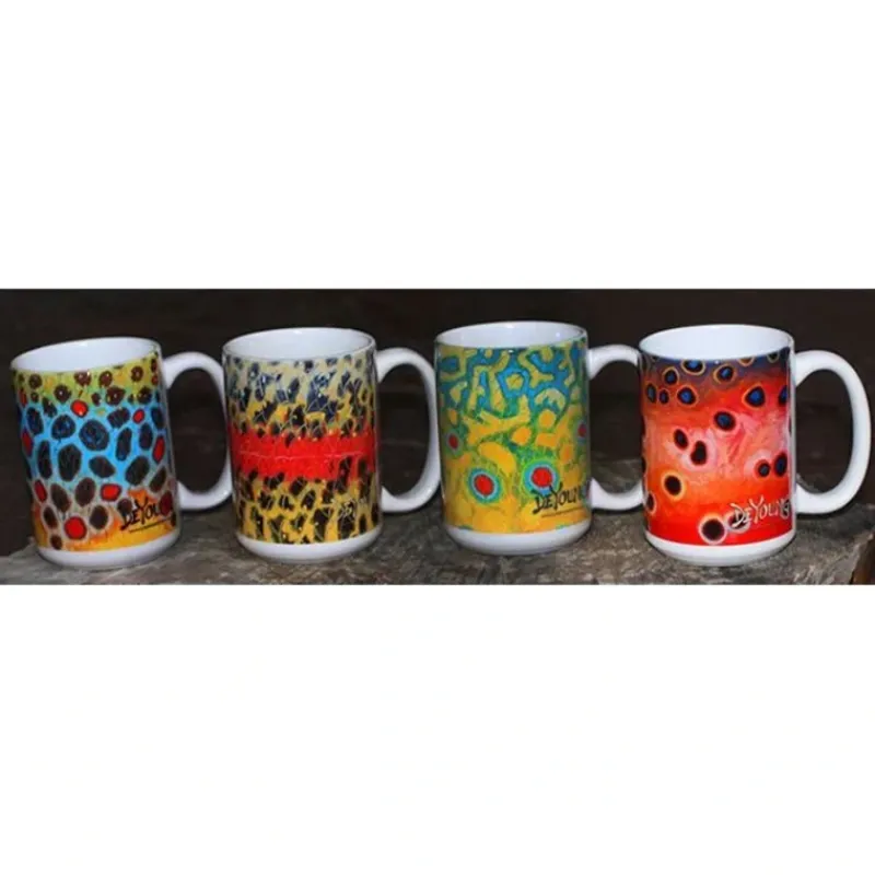 Fly Fishing^ DeYoung Fish Flank Coffee Mug - Your Premium Fishing Gear Store Rods Lines Baits Accessories