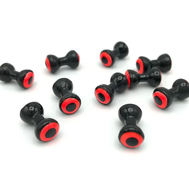 Fishing Line^ Double Pupil Lead Eyes - Black/Fl. Orange - Your Premium Fishing Gear Store Rods Lines Baits Accessories