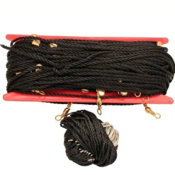 Fishing Line^ Eagle Claw Trotline 120' Fishing Line with 25 Size 3/0 Hooks Black - Your Premium Fishing Gear Store Rods Lines Baits Accessories