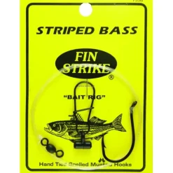 Bait^ Fin Strike Striped Bass Rigs Beak Octopus, Blk, Bait Rig w/Swivel & Sinker Slide - Your Premium Fishing Gear Store Rods Lines Baits Accessories
