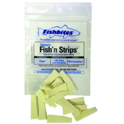 Bait^ Fishbites Fish'N Strips Clam Long Lasting Bait, 1-1/2", 15pk, Flesh - Your Premium Fishing Gear Store Rods Lines Baits Accessories