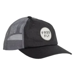 Fly Fishing^ Free Fly Low Pro Badge Trucker Hat Washed Navy - Your Premium Fishing Gear Store Rods Lines Baits Accessories