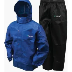 Shop All^ Frogg Toggs Men's Classic All-Sport Rain Suit Royal Blue/Black Large - Your Premium Fishing Gear Store Rods Lines Baits Accessories