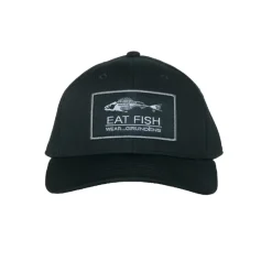 Shop All^ Grundens Eat Fish Snap Back Ball Cap- Black - Your Premium Fishing Gear Store Rods Lines Baits Accessories