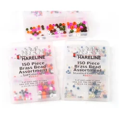 Fishing Line^ Hareline 150 Piece Brass Bead Assortment STD. Colors - Your Premium Fishing Gear Store Rods Lines Baits Accessories