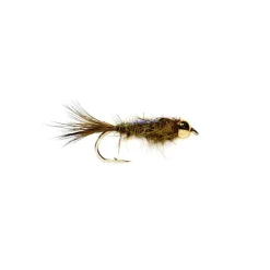 Fly Fishing^ Hare's Ear Flashback Olive Tungsten Beadhead - Your Premium Fishing Gear Store Rods Lines Baits Accessories