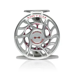 Fishing Line^ Hatch Iconic 9 Plus Fly Reel Clear Red - Your Premium Fishing Gear Store Rods Lines Baits Accessories