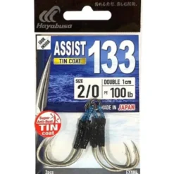 Fishing Line^ Hayabusa EX403 - 6/0 ASSIST 133 TIN Double Hook 6/0 - 2cm - 2pc - Your Premium Fishing Gear Store Rods Lines Baits Accessories