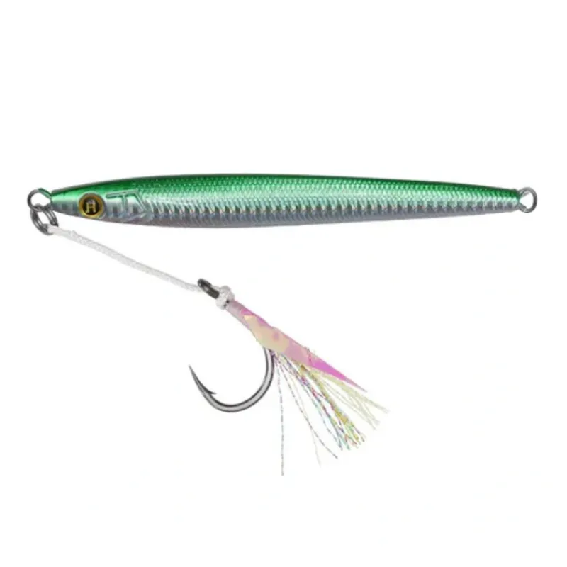 Shop All^ Hogy Sand Eel Jig with Teaser Assist Hook, 3.5oz, Green - Your Premium Fishing Gear Store Rods Lines Baits Accessories