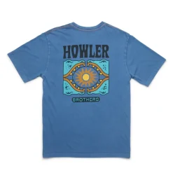 Fishing Line^ Howler Bros Cotton Pocket T Sun Drinker Blue - Your Premium Fishing Gear Store Rods Lines Baits Accessories