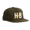 Shop All^ Howler Bros Unstructured Snapback Hats Big HB : Dark Olive - Your Premium Fishing Gear Store Rods Lines Baits Accessories
