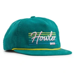 Shop All^ Howler Bros Unstructured Snapback Hats Howler Beach Club Teal Corduroy - Your Premium Fishing Gear Store Rods Lines Baits Accessories