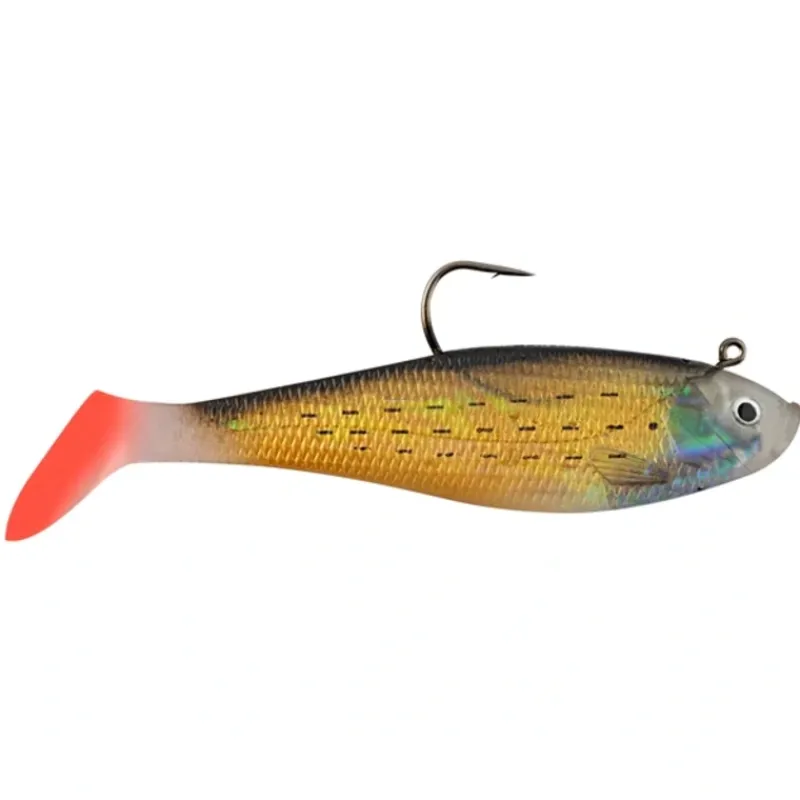 Bait^ Hurricane Swim Shad 4" Gold Mullet/Red Tail - Your Premium Fishing Gear Store Rods Lines Baits Accessories