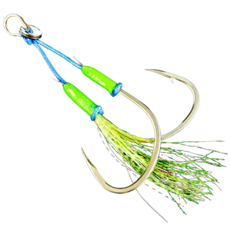 Shop All^ Jigging World Angel Twin Assist Hooks, Size 2/0, 150lb Test - Your Premium Fishing Gear Store Rods Lines Baits Accessories
