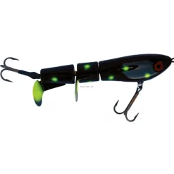 Shop All^ Joe Bucher Outdoors Super Top Raider 9", 4.6 Twin-Prop Musky Black Chartreuse - Your Premium Fishing Gear Store Rods Lines Baits Accessories
