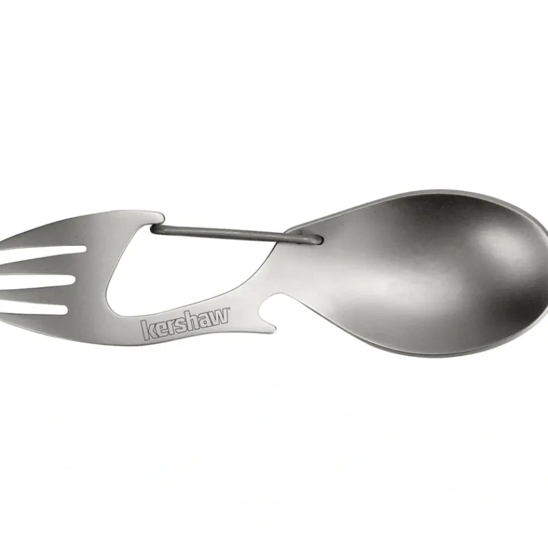 Shop All^ Kershaw Ration Multi Tool Spork Stainless Steel with Carabiner and Bottle Opener - Your Premium Fishing Gear Store Rods Lines Baits Accessories