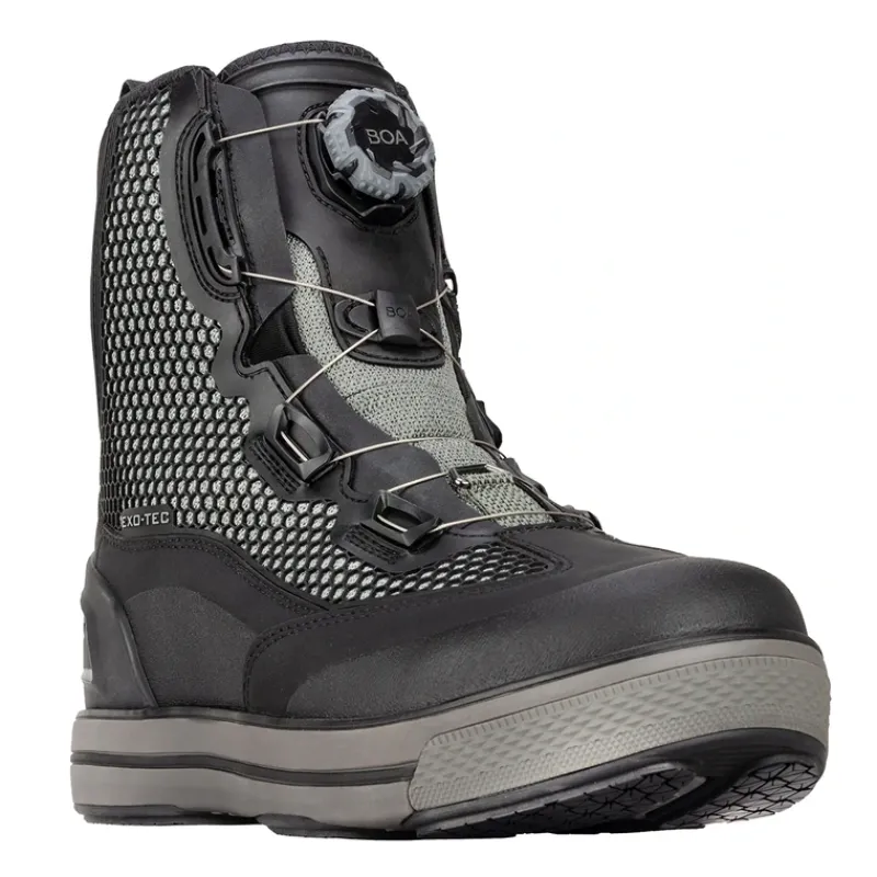 Shop All^ Korkers Chrome Lite Boot w/ Fixed Kling-On Rock Soles Black - Your Premium Fishing Gear Store Rods Lines Baits Accessories