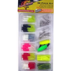Leland Crappie Magnet Kit & Grubs Jig Heads Best of the Best 96 Piece USA MADE - Your Premium Fishing Gear Store Rods Lines Baits Accessories* Discount