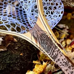 Little Dipper 12"x8" - Brown Trout Engraved - Classic Fly Fishing Traditional Landing Net - Your Premium Fishing Gear Store Rods Lines Baits Accessories* Best Sale