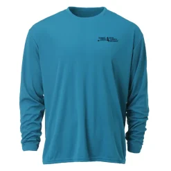 Logo Kingfisher Junkie L/S Performance Shirt Electric Blue w/ Right Chest, Back Logo - Your Premium Fishing Gear Store Rods Lines Baits Accessories* Best Sale