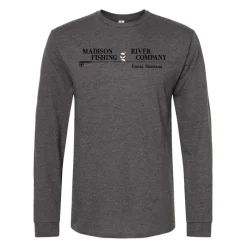 Logo L/S Cotton T-Shirt Charcoal Small - Your Premium Fishing Gear Store Rods Lines Baits Accessories* Discount