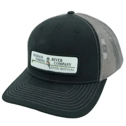 Logo Patch 112 Black/Charcoal Hat - Your Premium Fishing Gear Store Rods Lines Baits Accessories* Store