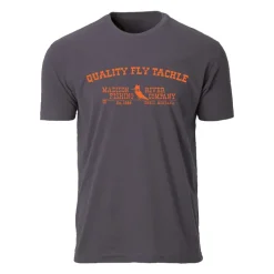 Logo Quality Fly Tackle Sueded S/S T-Shirt - Your Premium Fishing Gear Store Rods Lines Baits Accessories* New