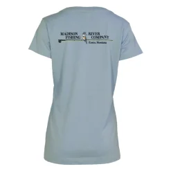 Logo Womens Essential S/S Scoop Neck w/Back Logo T-Shirt Blue Fog - Your Premium Fishing Gear Store Rods Lines Baits Accessories* Outlet