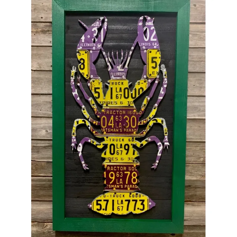 Louisiana Crawfish License Plate Art - Your Premium Fishing Gear Store Rods Lines Baits Accessories* Store