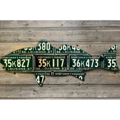 Louisiana Redfish Antique License Plate Art - Your Premium Fishing Gear Store Rods Lines Baits Accessories* Flash Sale