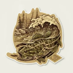 Shop All^ LRS Smallmouth Wave Decal - Your Premium Fishing Gear Store Rods Lines Baits Accessories