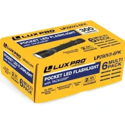LuxPro 2AA 300 Lumen LED Flashlight, 6 Pack - Your Premium Fishing Gear Store Rods Lines Baits Accessories* Cheap