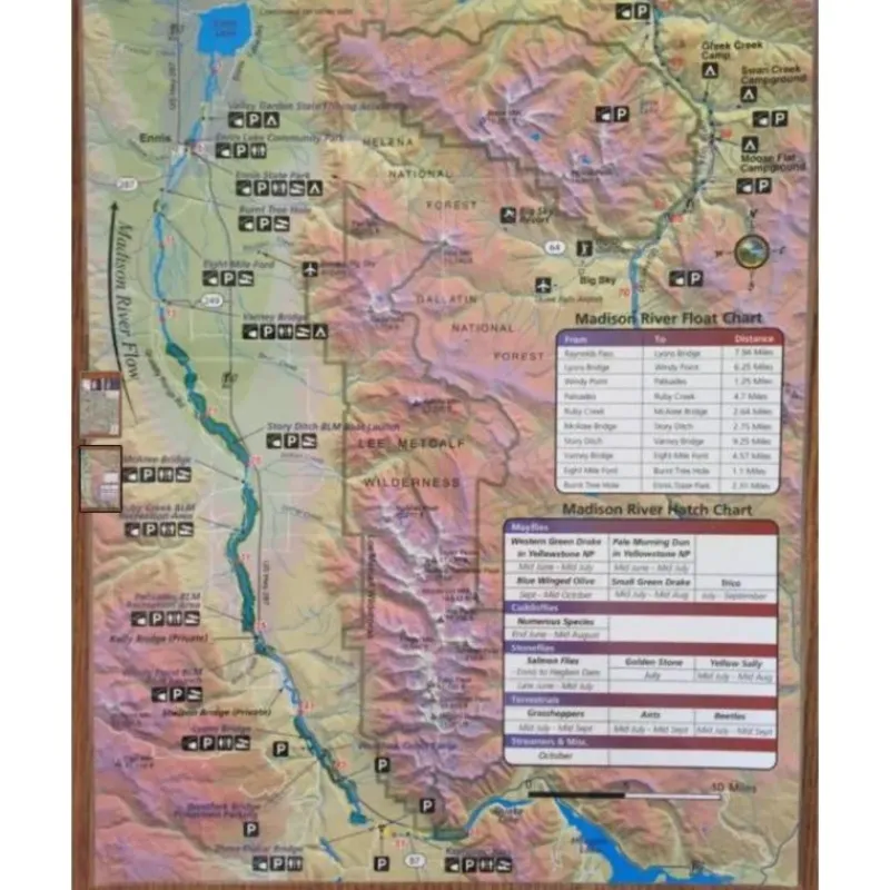 Madison River Pocket Map - Your Premium Fishing Gear Store Rods Lines Baits Accessories* New