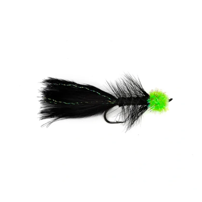Shop All^ Mega Egg Leech Black & Chartreuse - Your Premium Fishing Gear Store Rods Lines Baits Accessories