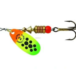 Mepps Comet TRU-V In-Line Spinner, 2-1/2", 1/6 oz, Firetiger & Black Dots - Your Premium Fishing Gear Store Rods Lines Baits Accessories* Best Sale