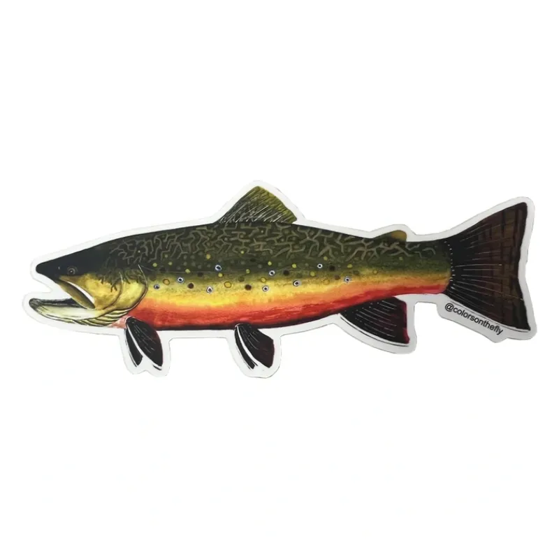Mike Pepper "Colors on the Fly" 6" BrookTrout Sticker - Your Premium Fishing Gear Store Rods Lines Baits Accessories* Online