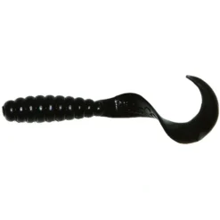 Mister Twister Teenie Curly Tail Grub, 2", Black, 20/Pack - Your Premium Fishing Gear Store Rods Lines Baits Accessories* New