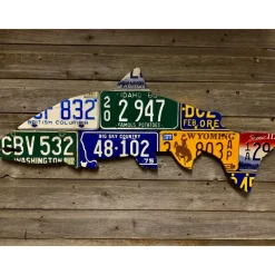 Mixed Pacific Northwest Steelhead License Plate Art - Your Premium Fishing Gear Store Rods Lines Baits Accessories* Online