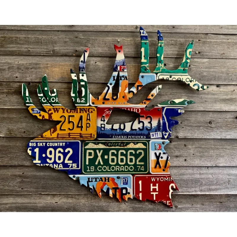 Mixed Western States Elk License Plate Art - Your Premium Fishing Gear Store Rods Lines Baits Accessories* Cheap