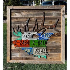Montana Elk License Plate Art - Your Premium Fishing Gear Store Rods Lines Baits Accessories* Hot