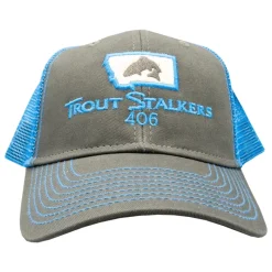 MTS Logo Sideline Trucker Dark Grey/Neon Blue - Your Premium Fishing Gear Store Rods Lines Baits Accessories* New