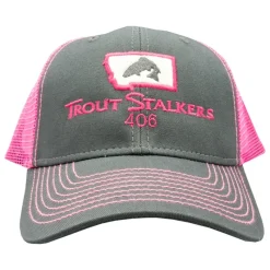 MTS Logo Sideline Trucker Dark Grey/Neon Pink - Your Premium Fishing Gear Store Rods Lines Baits Accessories* New