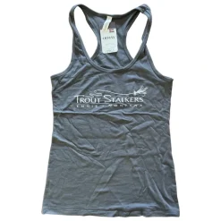 MTS Logo Womens RacerBack Tank Dark Grey - Your Premium Fishing Gear Store Rods Lines Baits Accessories* Flash Sale