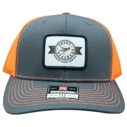 MTS Stamp Logo 112 Charcoal/Neon Orange Trucker - Your Premium Fishing Gear Store Rods Lines Baits Accessories* Cheap