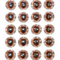 Oval Pupil 3D Eyes - Orange/Black - Your Premium Fishing Gear Store Rods Lines Baits Accessories* Best
