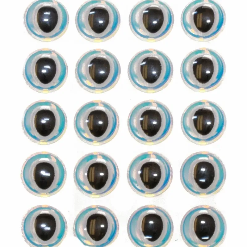 Oval Pupil 3D Eyes - Pearl/Black - Your Premium Fishing Gear Store Rods Lines Baits Accessories* Hot