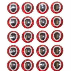 Oval Pupil 3D Eyes - Red/Black - Your Premium Fishing Gear Store Rods Lines Baits Accessories* Shop